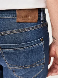 Paddock`s Jeans<Herren 5-Pocket Jeans - PIPE Slim Fit blau uni