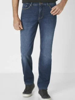 Paddock`s Jeans<Herren 5-Pocket Jeans - PIPE Slim Fit blau uni