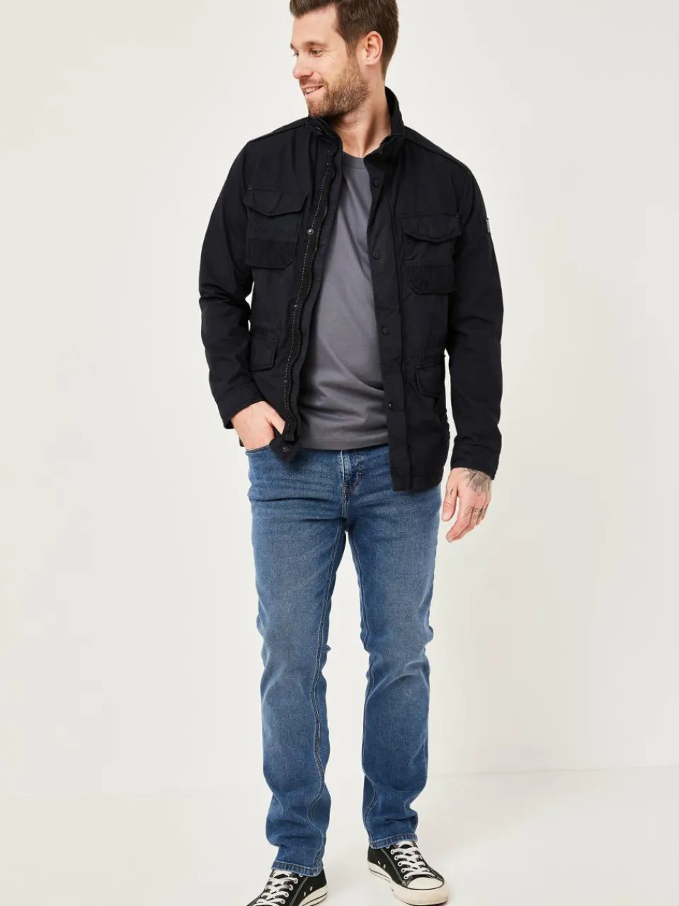 Redpoint Jeans<Herren 5-Pocket Jeans - TORONTO Straight Fit light stone uni