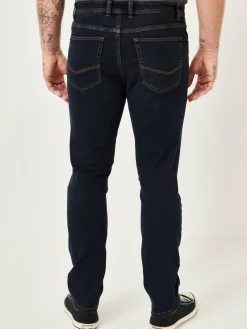 Redpoint Jeans<Herren 5-Pocket Jeans - TORONTO Straight Fit dark stone uni