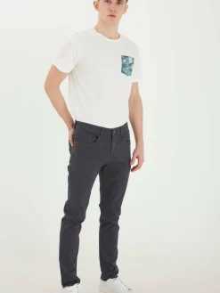 BLEND Hosen<Herren 5-Pocket-Hose - BHSaturn grau uni