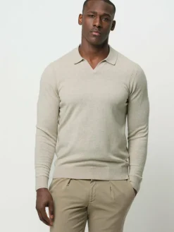 Profuomo Pullover & Strickjacken<Herren Polo sand uni