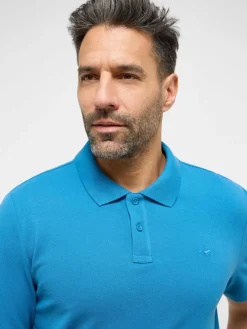 Mustang Poloshirts<Herren Polo blau uni