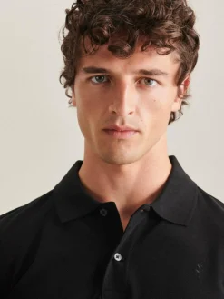 Seidensticker Poloshirts<Herren Polo - Uni schwarz uni