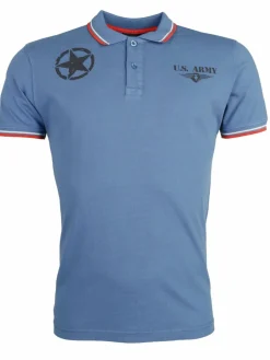 Topgun Poloshirts<Herren Polo Shirt blau uni
