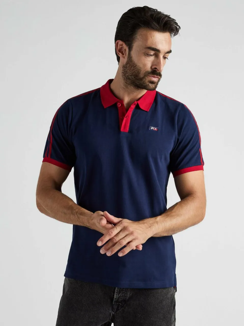 JCC Poloshirts<Herren Poloshirt blau uni