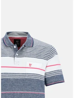 hajo Poloshirts<Herren Poloshirt rosa gestreift