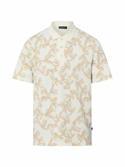 MAERZ Poloshirts<Herren Poloshirt ecru beige gemustert