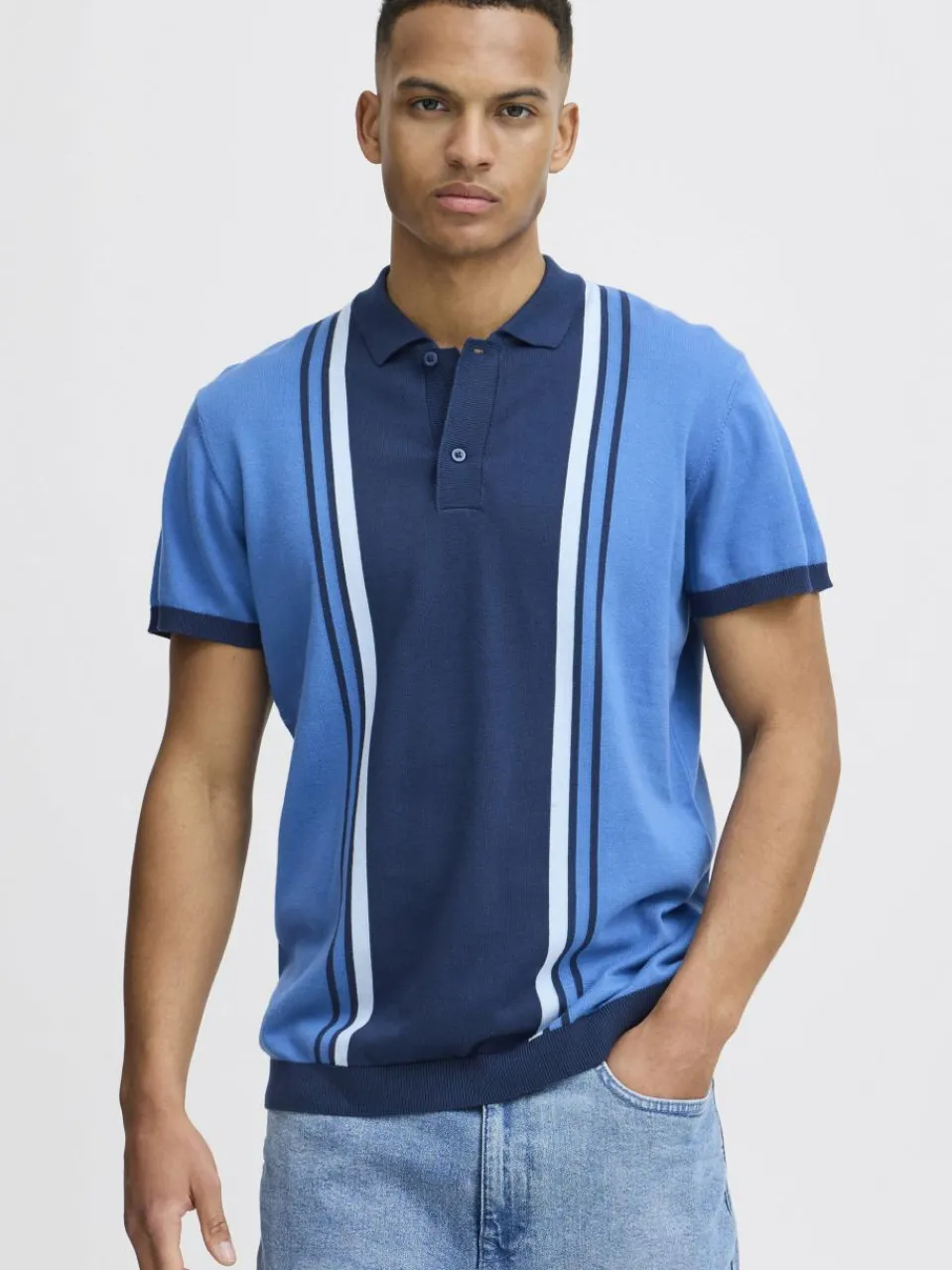 BLEND Poloshirts<Herren Poloshirt blau gestreift