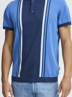BLEND Poloshirts<Herren Poloshirt blau gestreift