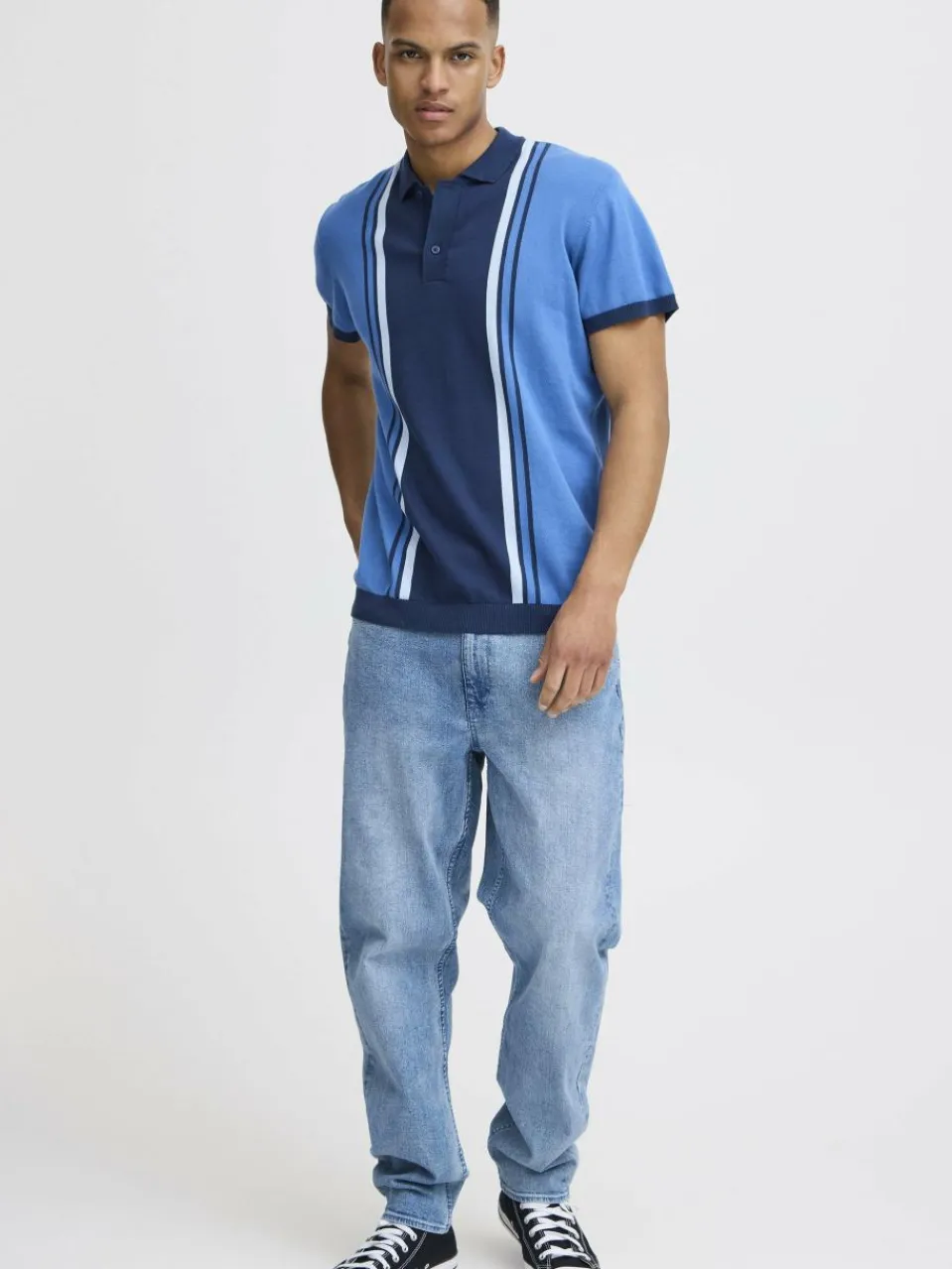 BLEND Poloshirts<Herren Poloshirt blau gestreift