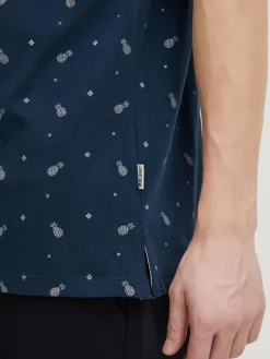 BLEND Poloshirts<Herren Poloshirt blau gemustert