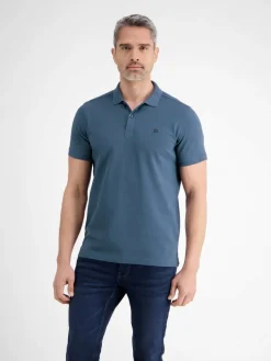 LERROS Poloshirts<Herren Poloshirt blau uni