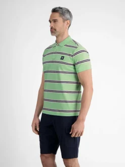 LERROS Poloshirts<Herren Poloshirt mint gestreift
