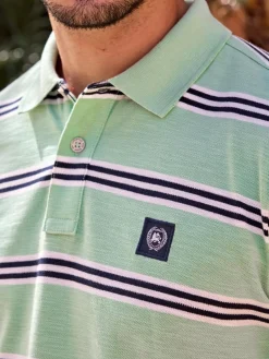 LERROS Poloshirts<Herren Poloshirt mint gestreift