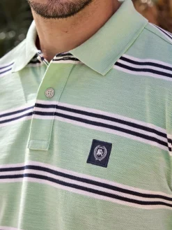 LERROS Poloshirts<Herren Poloshirt mint gestreift