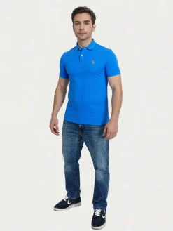 U.S. Polo Assn. Poloshirts<Herren Poloshirt blau uni