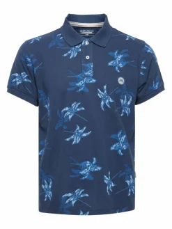 BLEND Poloshirts<Herren Poloshirt blau gemustert