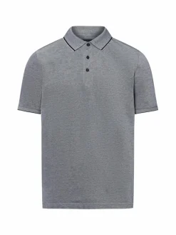 Andrew James Poloshirts<Herren Poloshirt marine meliert
