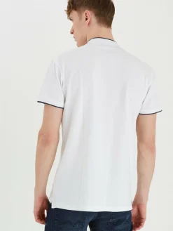 BLEND Poloshirts<Herren Poloshirt weiß uni
