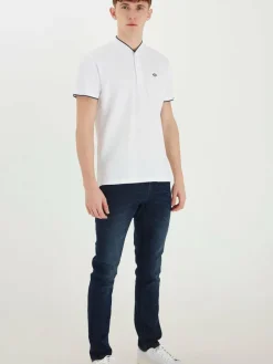BLEND Poloshirts<Herren Poloshirt weiß uni