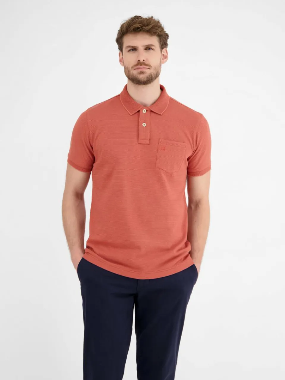 LERROS Poloshirts<Herren Poloshirt rot uni