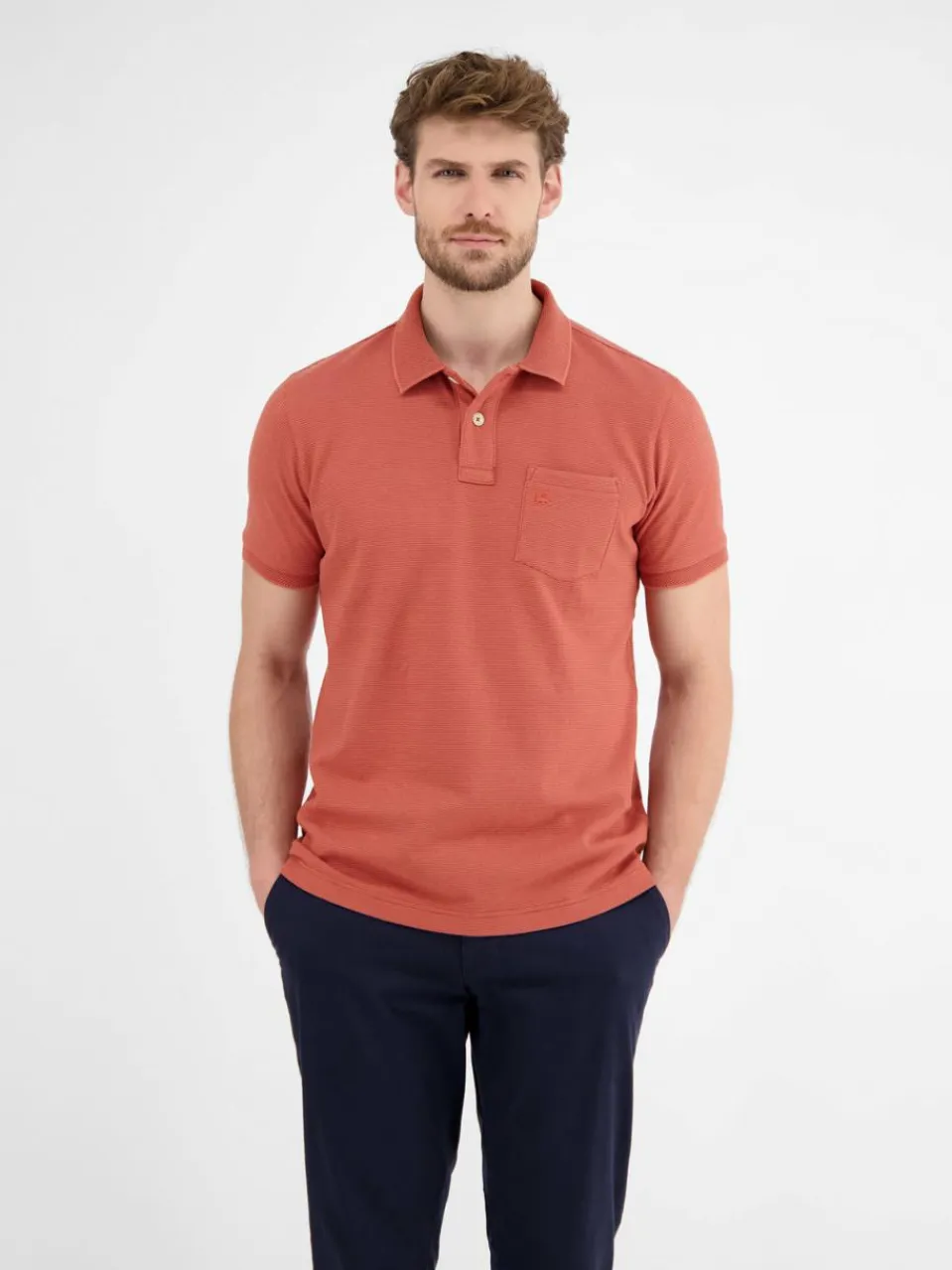 LERROS Poloshirts<Herren Poloshirt rot uni