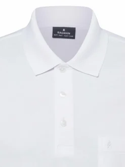 Ragman Poloshirts<Herren Poloshirt weiß uni