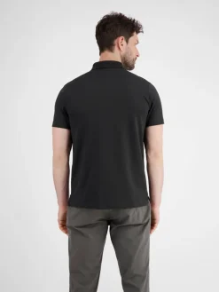 LERROS Poloshirts<Herren Poloshirt schwarz uni