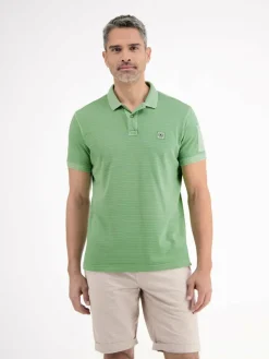 LERROS Poloshirts<Herren Poloshirt grün gestreift