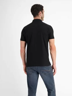 LERROS Poloshirts<Herren Poloshirt schwarz uni