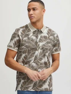 BLEND Poloshirts<Herren Poloshirt beige gemustert