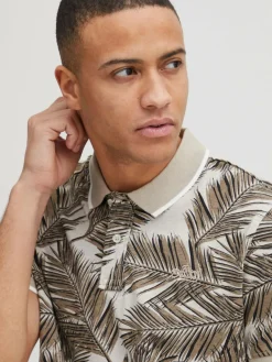 BLEND Poloshirts<Herren Poloshirt beige gemustert