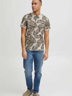 BLEND Poloshirts<Herren Poloshirt beige gemustert