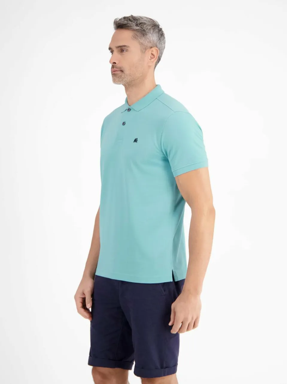 LERROS Poloshirts<Herren Poloshirt aqua uni