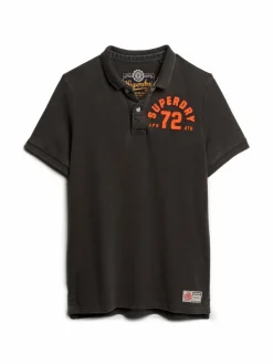 Superdry Poloshirts<Herren Poloshirt schwarz bedruckt