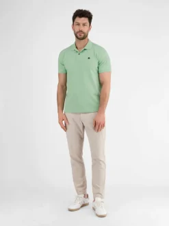 LERROS Poloshirts<Herren Poloshirt mint gestreift