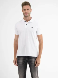 LERROS Poloshirts<Herren Poloshirt weiß uni