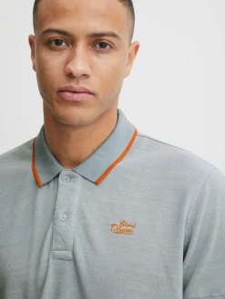 BLEND Poloshirts<Herren Poloshirt blau gemustert