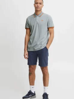 BLEND Poloshirts<Herren Poloshirt blau gemustert