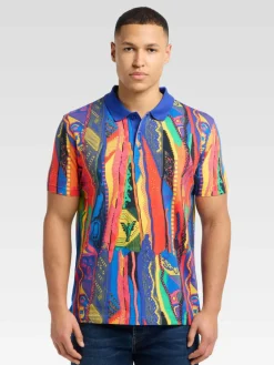 Carlo Colucci Poloshirts<Herren Poloshirt - Egg mehrfarbig gemustert