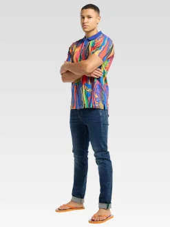 Carlo Colucci Poloshirts<Herren Poloshirt - Egg mehrfarbig gemustert