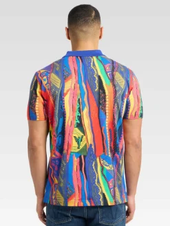 Carlo Colucci Poloshirts<Herren Poloshirt - Egg mehrfarbig gemustert