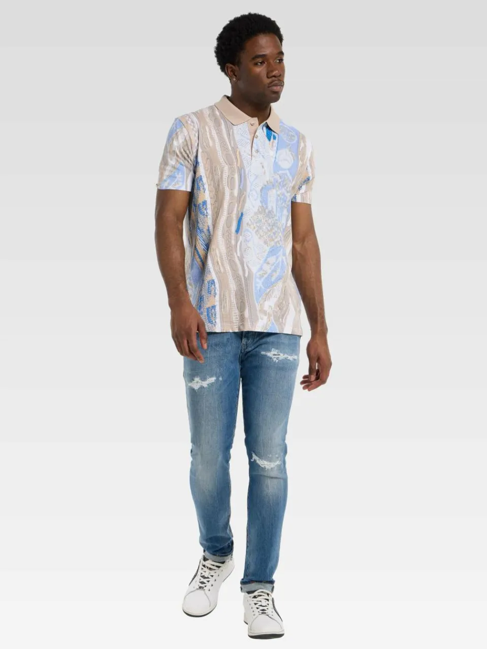 Herren Carlo Colucci Poloshirts>Herren Poloshirt - Eisath