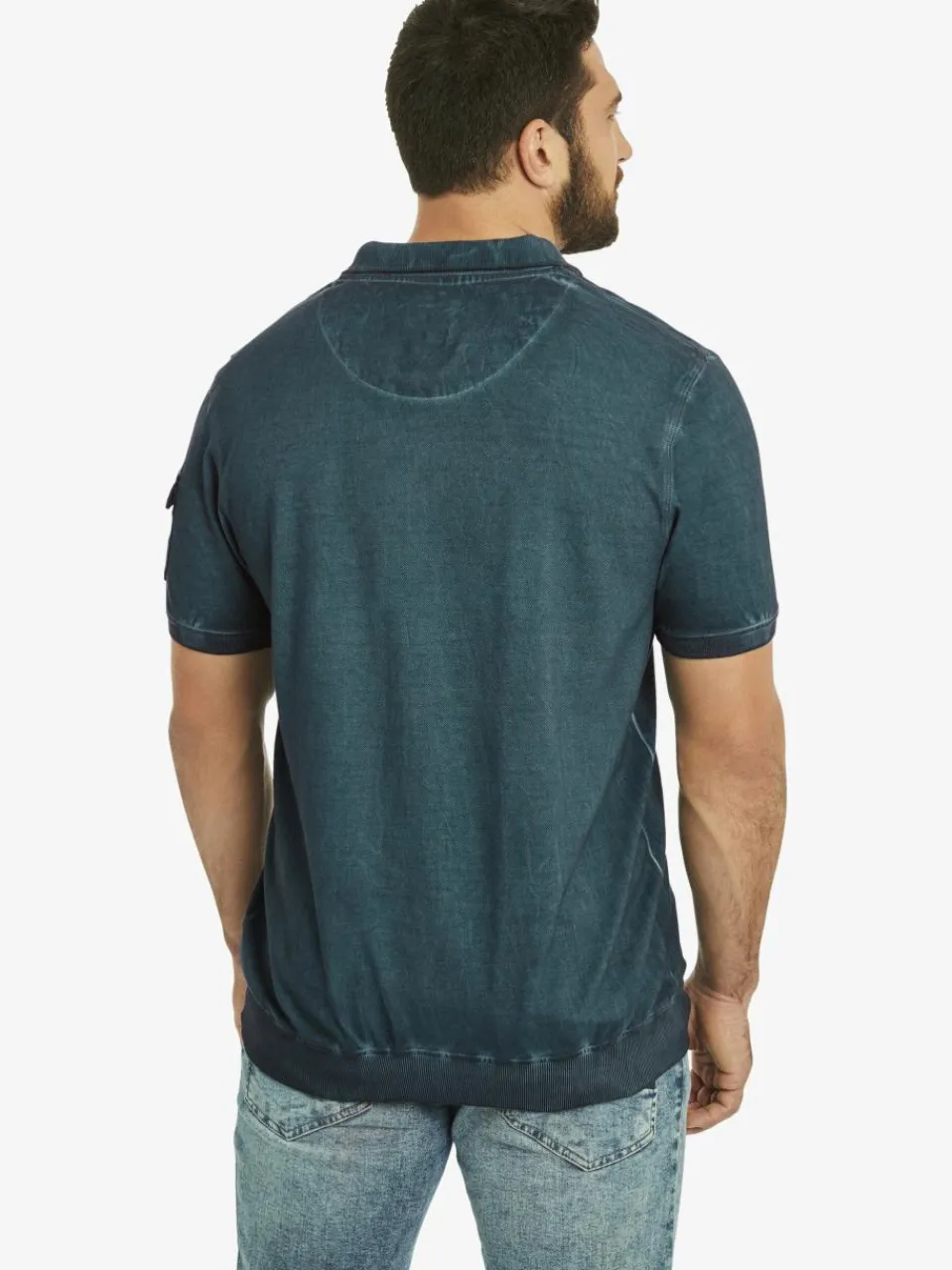 Jan Vanderstorm Poloshirts<Herren Poloshirt - ALSING petrol bedruckt