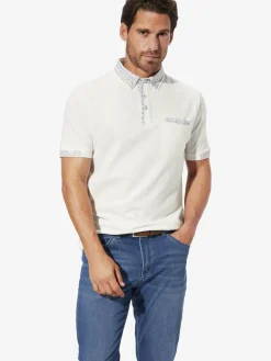 BABISTA Poloshirts<Herren Poloshirt - ANLOR weiß gemustert