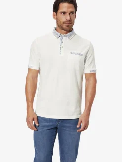 BABISTA Poloshirts<Herren Poloshirt - ANLOR weiß gemustert
