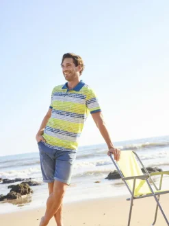 BABISTA Poloshirts<Herren Poloshirt - ARANOR gelb gestreift