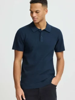 BLEND Poloshirts<Herren Poloshirt - BHALK blau uni