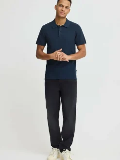 BLEND Poloshirts<Herren Poloshirt - BHALK blau uni